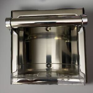 Donner Recessed Soap Holder and Utility Bar in Chrome 5.25" Square